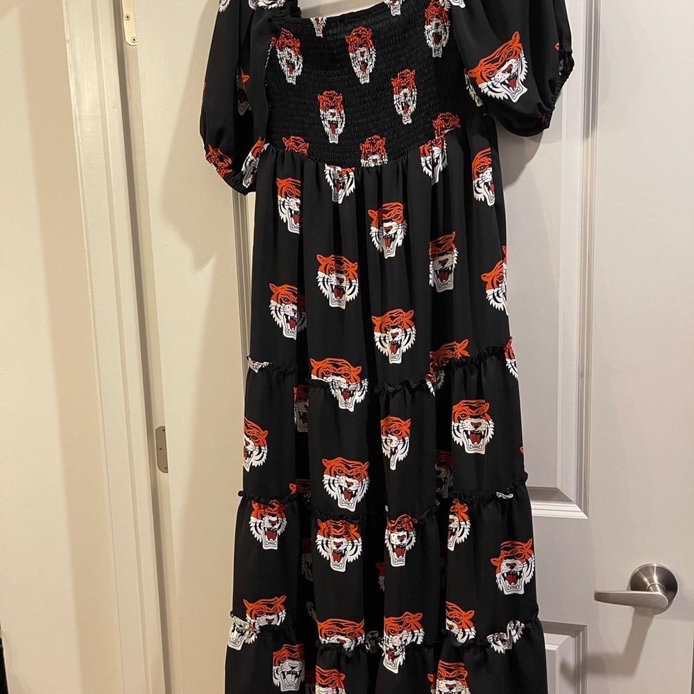 Dressed in Lala tiger dress